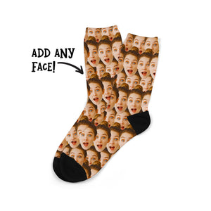 Personalised All Over Face Photo Socks