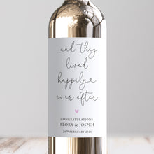 Load image into Gallery viewer, Happily Ever After Wedding Wine Label