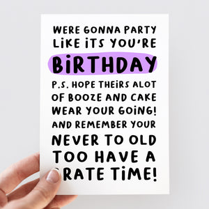 Bad Grammar Birthday Card