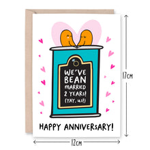 Load image into Gallery viewer, Personalised Bean Married Anniversary Card