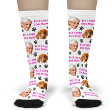 Load image into Gallery viewer, Personalised Best Dog Mum Photo Socks