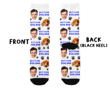 Load image into Gallery viewer, Personalised Best Dog Dad Photo Socks