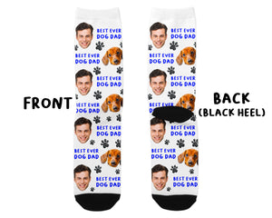 Personalised Best Dog Dad Photo Socks