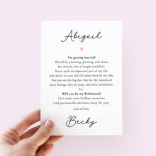 Load image into Gallery viewer, Will You Be My Bridesmaid Card - Smudge &amp; Splash