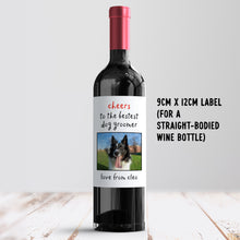 Load image into Gallery viewer, Cheers To The Best Dog Groomer Wine Label - Smudge &amp; Splash