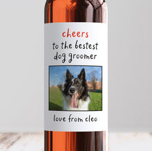 Load image into Gallery viewer, Cheers To The Best Dog Groomer Wine Label - Smudge &amp; Splash