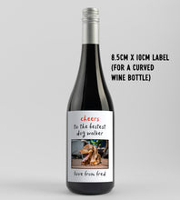Load image into Gallery viewer, Cheers To The Best Dog Walker Wine Label - Smudge &amp; Splash