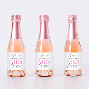 Cheers To The Future Mrs Mini Champagne Label