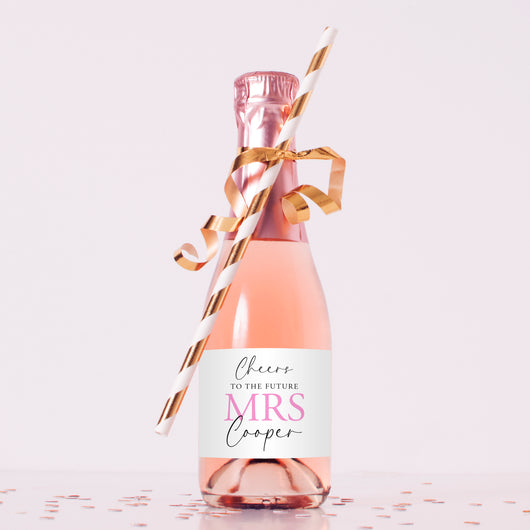 Cheers To The Future Mrs Mini Champagne Label