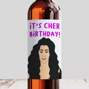 Cher Birthday Wine Label