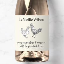 Load image into Gallery viewer, Personalised Chicken Wine Label - Smudge &amp; Splash