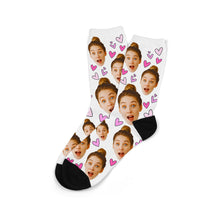 Load image into Gallery viewer, Personalised Face Photo Heart Socks
