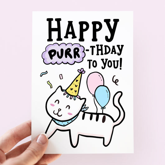 Happy Purr-thday Birthday Card