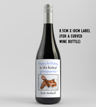 Load image into Gallery viewer, Happy Birthday To The Best Grandpawrent Wine Label - Smudge &amp; Splash