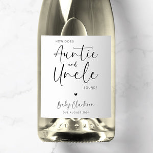 How Does Auntie & Uncle Sound Baby Prosecco Label