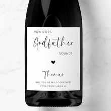 Load image into Gallery viewer, How Does Godfather Sound Prosecco Label