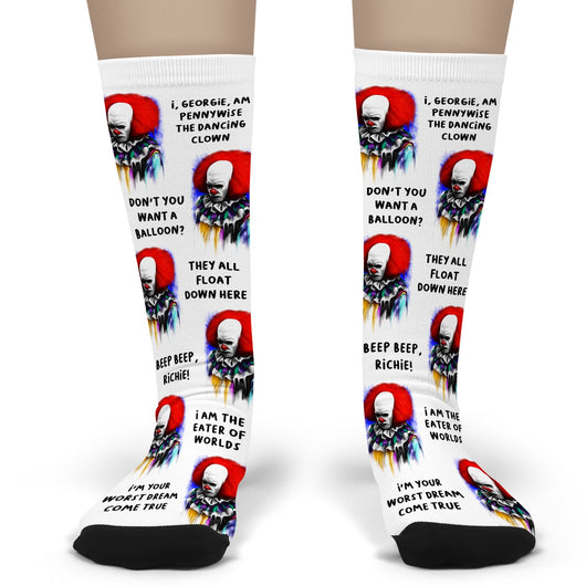 Pennywise IT Horror Movie Socks