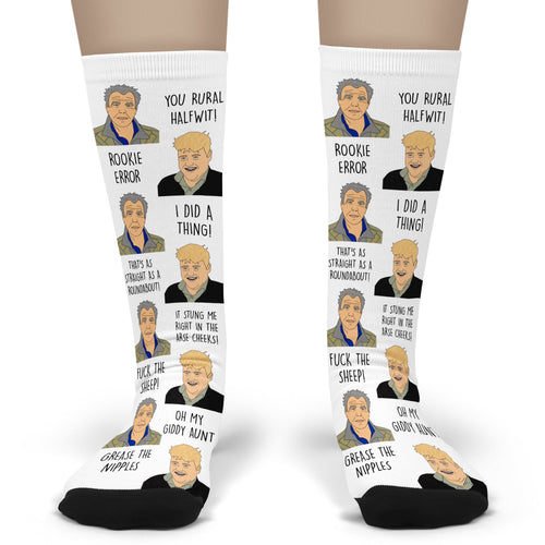 Jeremy Clarkson and Kaleb Cooper Socks