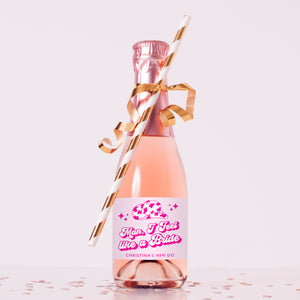 Man I Feel Like A Bride Mini Champagne Label