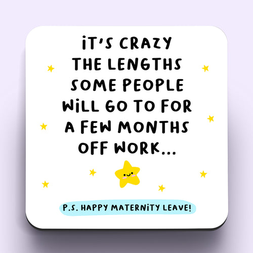 Maternity Leave Blue Coaster