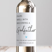 Load image into Gallery viewer, Pairs Well With Becoming A Godfather Wine Label