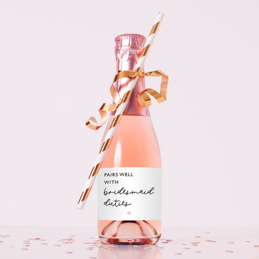 Pairs Well With Bridesmaid Duties Mini Label