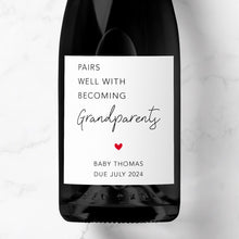 Load image into Gallery viewer, Pairs Well With Becoming Grandparents Prosecco Label