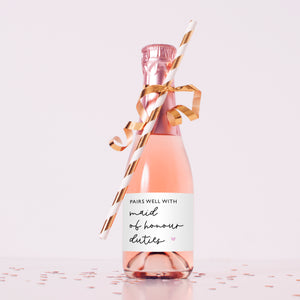 Pairs Well With Bridesmaid Duties Mini Label
