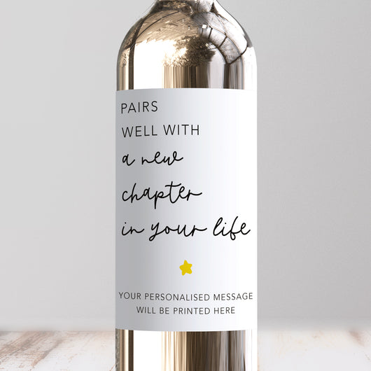 Pairs Well With A New Chapter In Your Life Wine Label