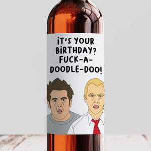 Shaun Of The Dead Birthday Wine Label