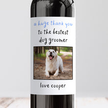 Load image into Gallery viewer, Thank You To The Best Dog Groomer Wine Label - Smudge &amp; Splash