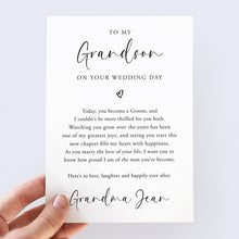 Load image into Gallery viewer, To My Grandson On Your Wedding Day Card - Smudge &amp; Splash