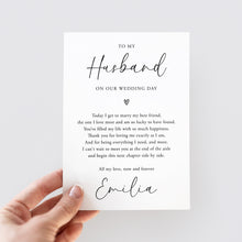 Load image into Gallery viewer, To My Husband On Our Wedding Day Card - Smudge &amp; Splash