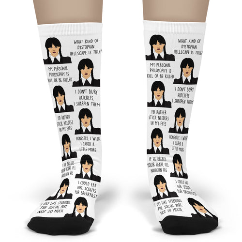 Wednesday Addams Socks