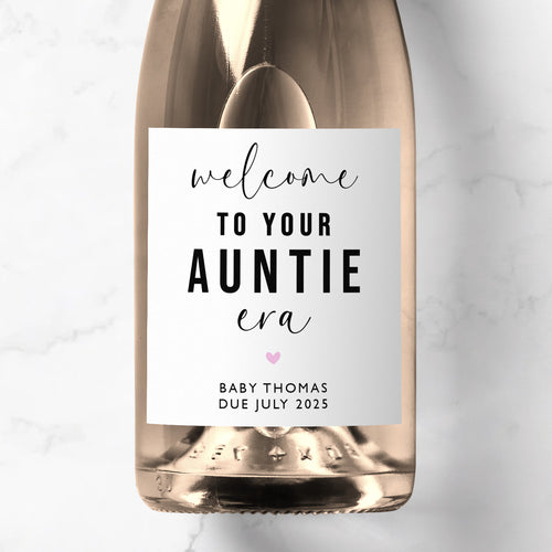 Welcome To Your Auntie Era Prosecco Label