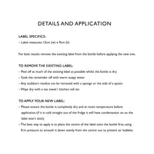 Load image into Gallery viewer, Personalised Chicken Wine Label - Smudge &amp; Splash