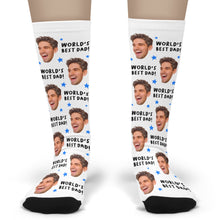 Load image into Gallery viewer, Personalised World&#39;s Best Dad Photo Socks