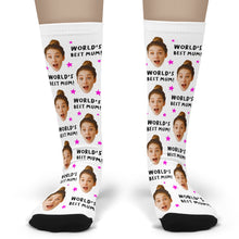Load image into Gallery viewer, Personalised World&#39;s Best Mum Photo Socks