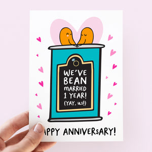 Bean Married One Year Anniversary Card