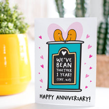 Load image into Gallery viewer, Bean Together One Year Anniversary Card