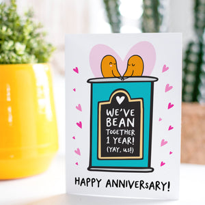 Bean Together One Year Anniversary Card