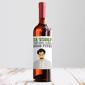Borat Wine Label - Smudge & Splash