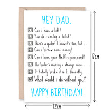 Load image into Gallery viewer, Happy Birthday Dad Card - Smudge &amp; Splash