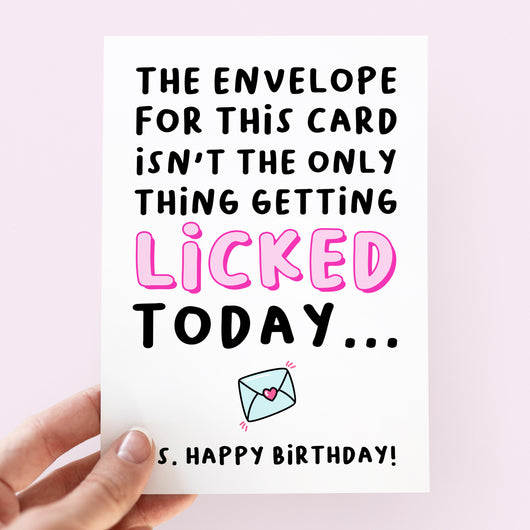 Envelope Licked Birthday Card