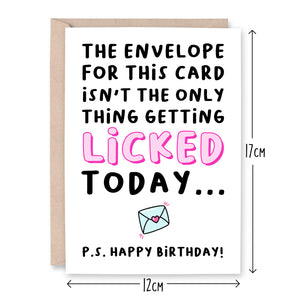 Envelope Licked Birthday Card