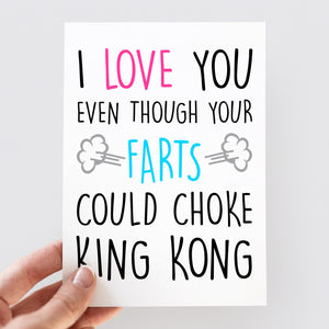 Farts Could Choke King Kong Card - Smudge & Splash
