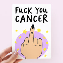 Load image into Gallery viewer, Fuck You Cancer Female Card - Smudge &amp; Splash