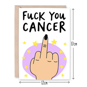 Fuck You Cancer Female Card - Smudge & Splash