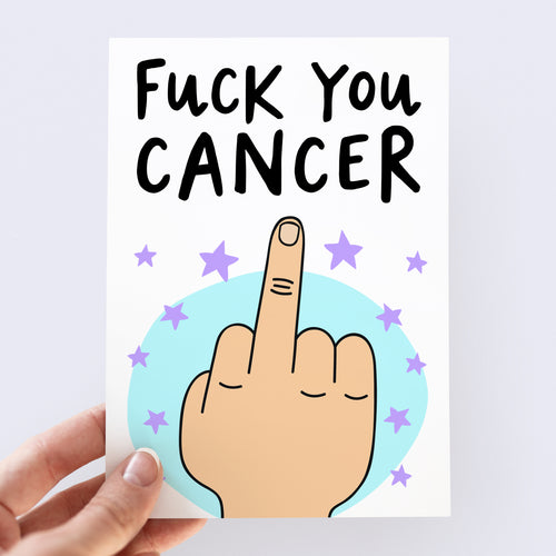Fuck You Cancer Male Card - Smudge & Splash