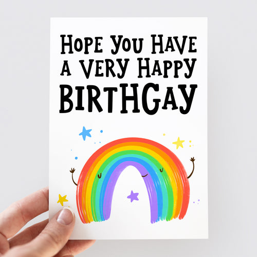 Happy Birthgay Card - Smudge & Splash